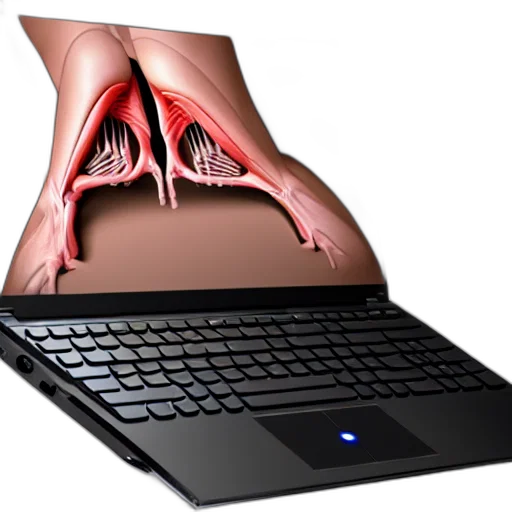 3d render, laptop, human, legs, anatomically, correct, studio, lightning transparent PNG cut-out