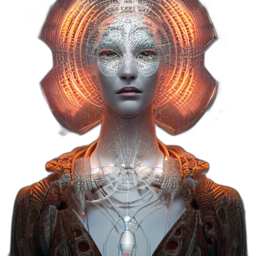 robot, jewelry, crown, face transparent PNG cut-out