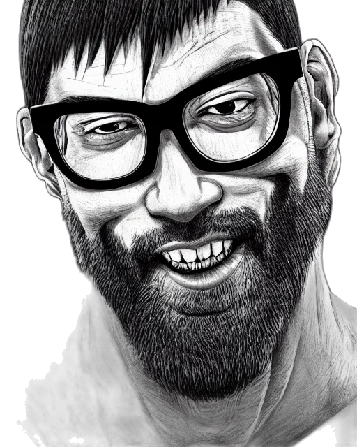 face, comic book art, cartoon, pencil sketch, photorealistic, highly, detailed, ink transparent PNG cut-out