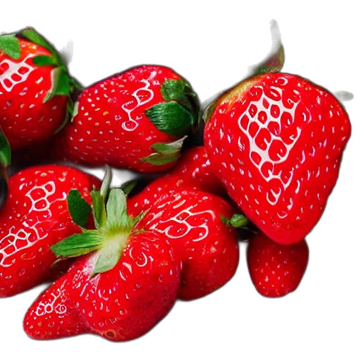 food, crown, photorealistic, 3d render, many, strawberries, white, milk transparent PNG cut-out