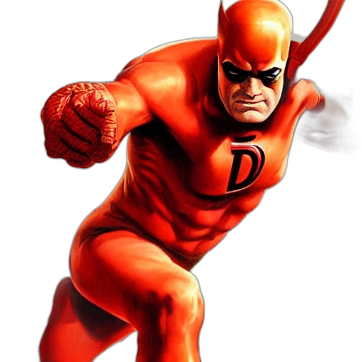 comic book art, concept art, 3d render, photorealistic, daredevil, painting, boris, vallejo transparent PNG cut-out