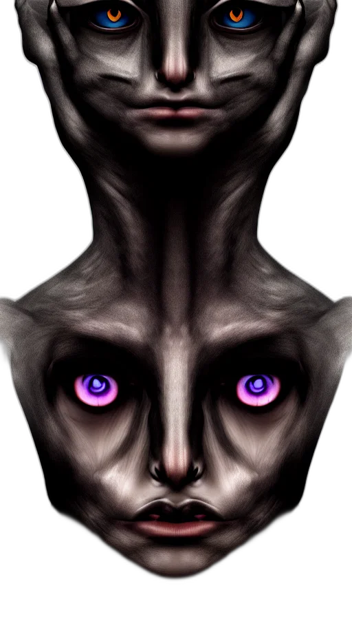 face, creature, mask, robot, concept art, fantasy art, 3d render, photorealistic transparent PNG cut-out