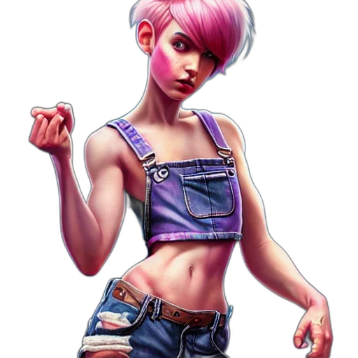 concept art, cyberpunk, fantasy art, pixel art, pastel, neon, full, body transparent PNG cut-out