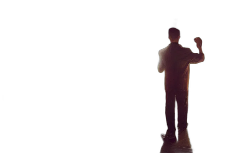 staff, jacket, robot, 3d render, photorealistic, concept art, outer space, fog transparent PNG cut-out