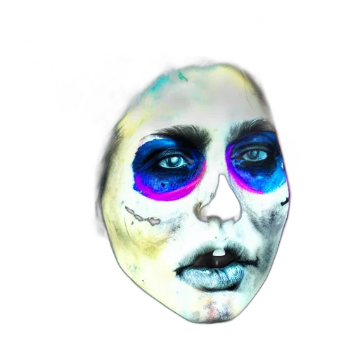 mask, face, jewelry, creature, photorealistic, 3d render, vaporwave, fantasy art transparent PNG cut-out