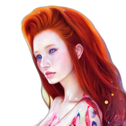 dress, face, jewelry, hair, photorealistic, fantasy art, oil painting, comic book art transparent PNG cut-out