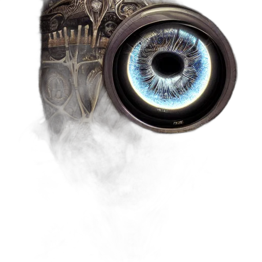 jewelry, mask, robot, weapon, fantasy art, concept art, photorealistic, 3d render transparent PNG cut-out