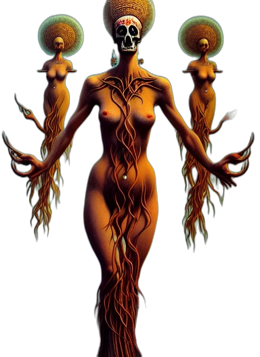 hair, crown, creature, dress transparent PNG cut-out