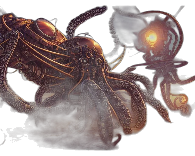creature, robot, concept art, fantasy art transparent PNG cut-out