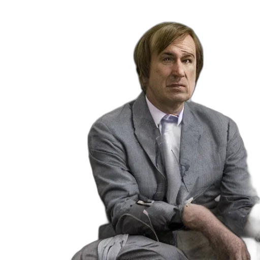 jacket, hair, staff, shoes, photorealistic, saul, goodman, prison transparent PNG cut-out