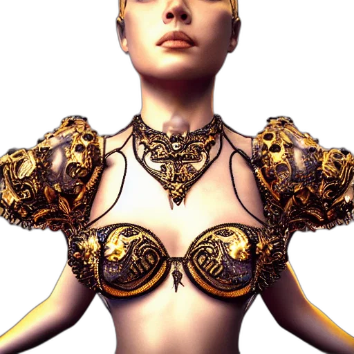 jewelry, crown, dress, staff, fantasy art, 3d render, concept art, photorealistic transparent PNG cut-out