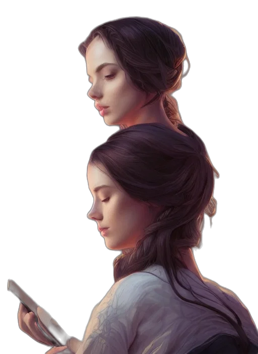 face, crown, staff, fantasy art transparent PNG cut-out
