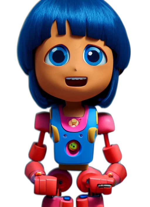 robot, face, dress, 3d render transparent PNG cut-out