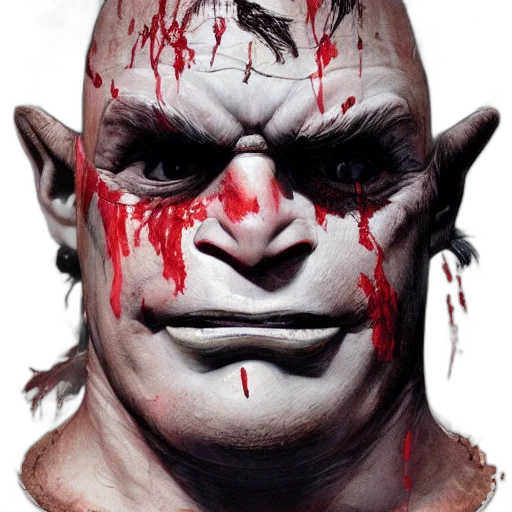 face, mask, creature, concept art transparent PNG cut-out