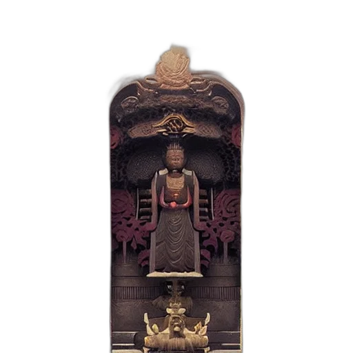 crown, furniture, staff, jewelry, 3d render, concept art, neo, buddhist transparent PNG cut-out
