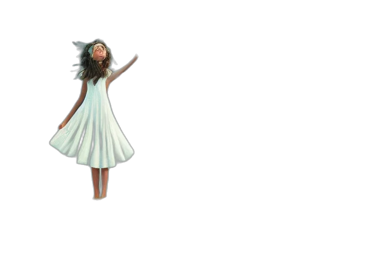 dress, concept art, 3d render, pixel art, cartoon, outer space, pastel, green transparent PNG cut-out