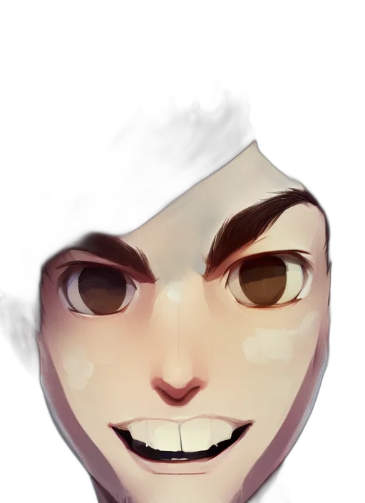 mask, face, crown, creature, watercolor, concept art, anime, photorealistic transparent PNG cut-out
