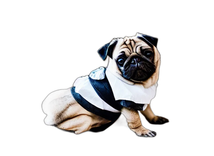 animal, jacket, staff, photorealistic transparent PNG cut-out