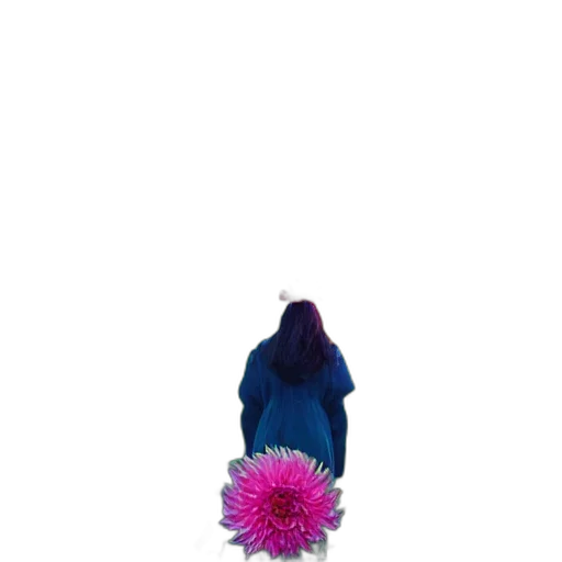 flower, animal, creature, dress, vaporwave, 3d render, photorealistic, pixel art transparent PNG cut-out