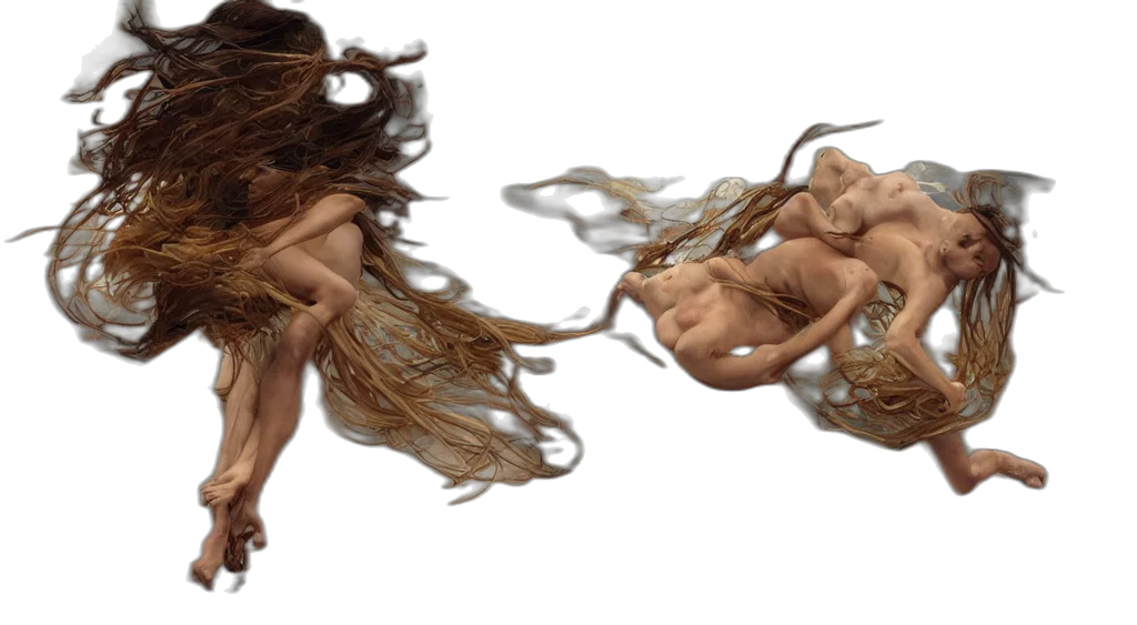 hair, photorealistic, concept art, 3d render, fantasy art, fire, perfect, woman transparent PNG cut-out