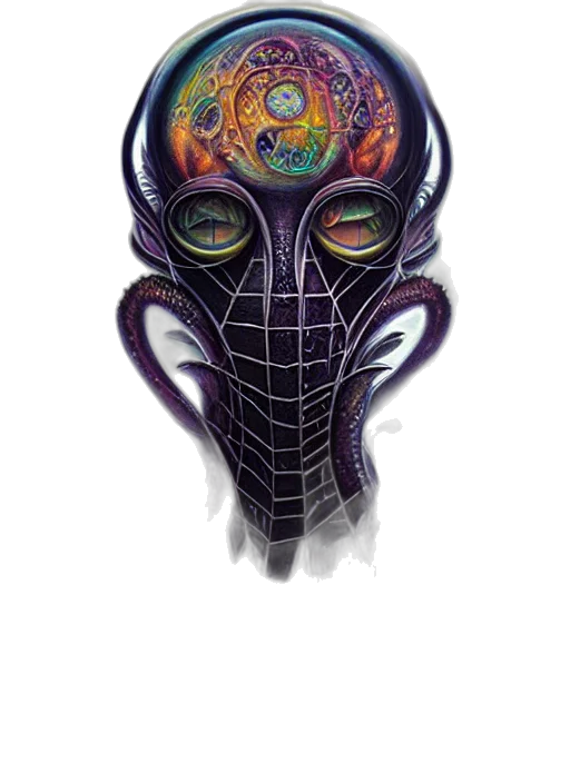 mask, creature, face, hat, concept art, fantasy art, comic book art, pixel art transparent PNG cut-out