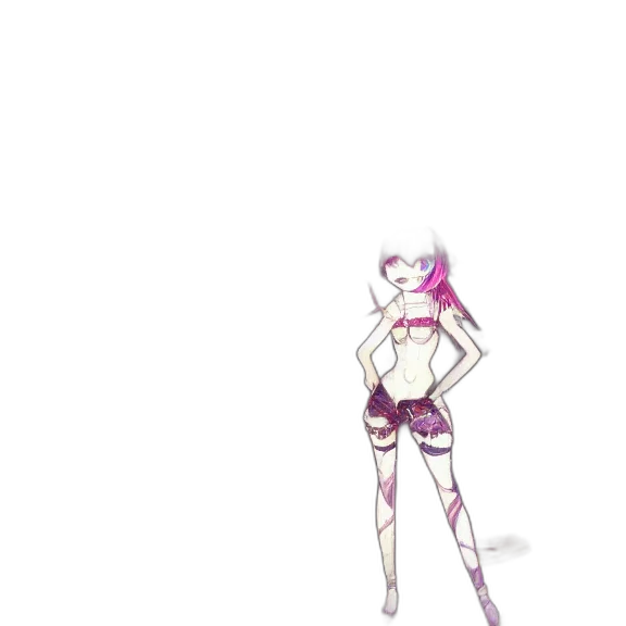staff, robot, dress, weapon, pixel art, concept art, anime, vaporwave transparent PNG cut-out