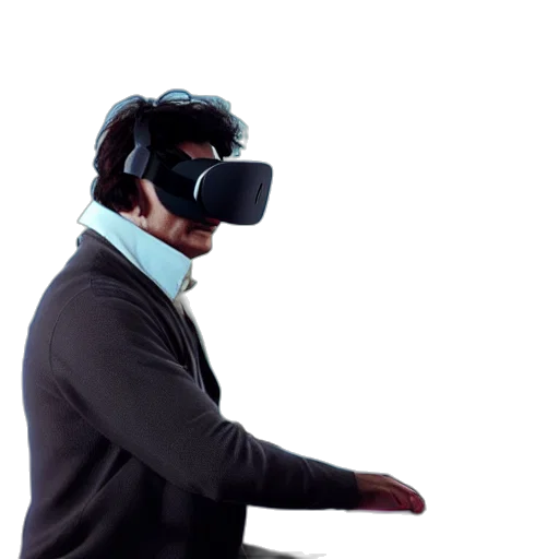 mask, beethoven, composing, piano, wearing, headset, dim, lighting transparent PNG cut-out