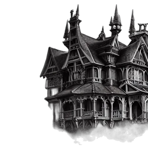 building, concept art, fantasy art, 3d render transparent PNG cut-out