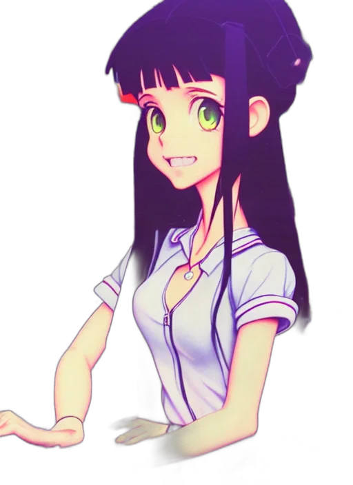staff, dress, robot, face, anime, pixel art, cartoon, vaporwave transparent PNG cut-out