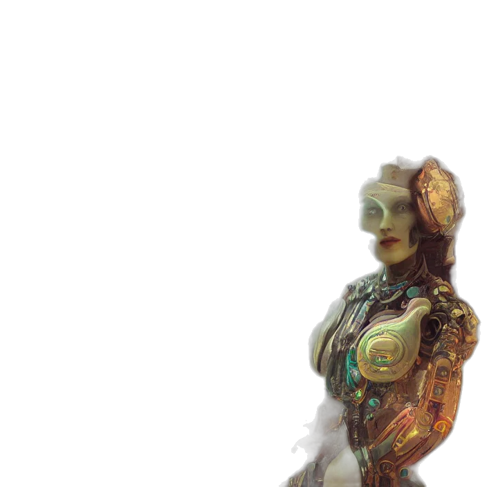 robot, dress, mask, jewelry transparent PNG cut-out