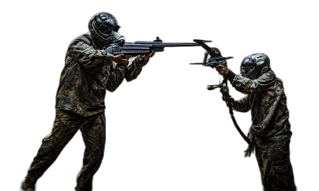 weapon, concept art, 3d render, firing transparent PNG cut-out