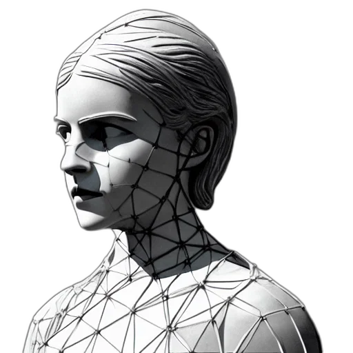 robot, face, mask, jewelry, 3d render, cyberpunk, concept art, photorealistic transparent PNG cut-out