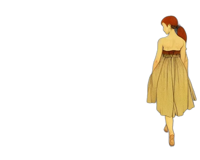 dress, shoes, concept art, 3d render transparent PNG cut-out
