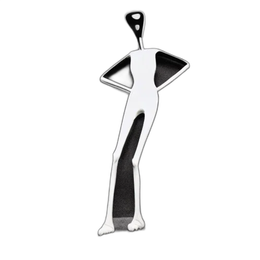 staff, jewelry, dress, robot, cartoon, concept art, 3d render, monochrome transparent PNG cut-out