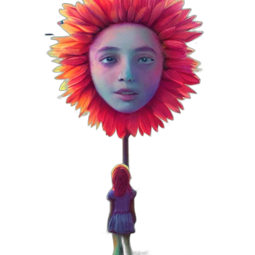 flower, umbrella, face, mask transparent PNG cut-out