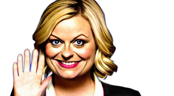 face, cartoon, photorealistic, leslie, knope, show, parks, recreation transparent PNG cut-out