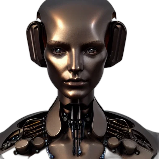 robot, face, jewelry, cyberpunk transparent PNG cut-out