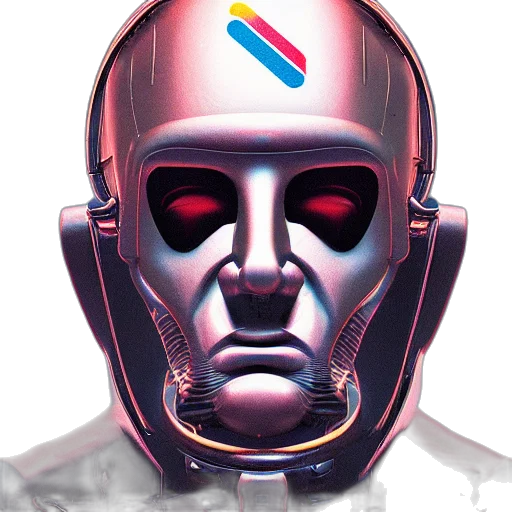 robot, face, mask, cyberpunk transparent PNG cut-out