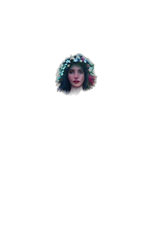 face, crown, hat, flower transparent PNG cut-out
