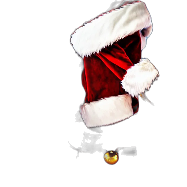hat, pixel art, concept art, 3d render, photorealistic, drunk, santa, crashing transparent PNG cut-out