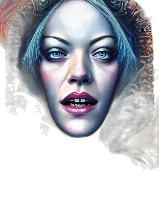 face, mask, photorealistic, comic book art transparent PNG cut-out