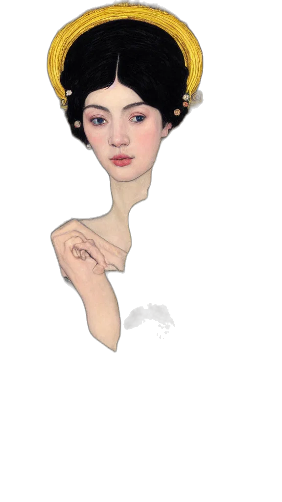 face, crown, dress, jewelry, photorealistic, oil painting, cartoon, watercolor transparent PNG cut-out