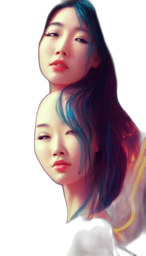 face, mask, robot, hair transparent PNG cut-out