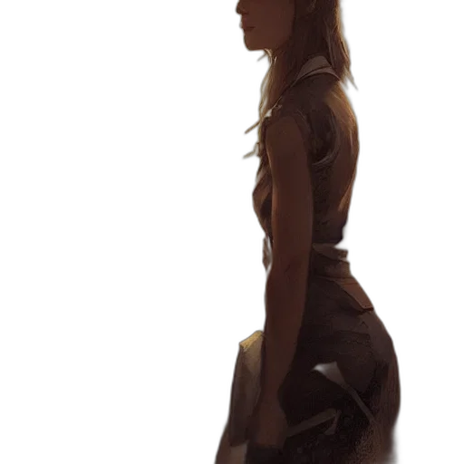dress, staff, robot, face, concept art, fantasy art, comic book art, photorealistic transparent PNG cut-out