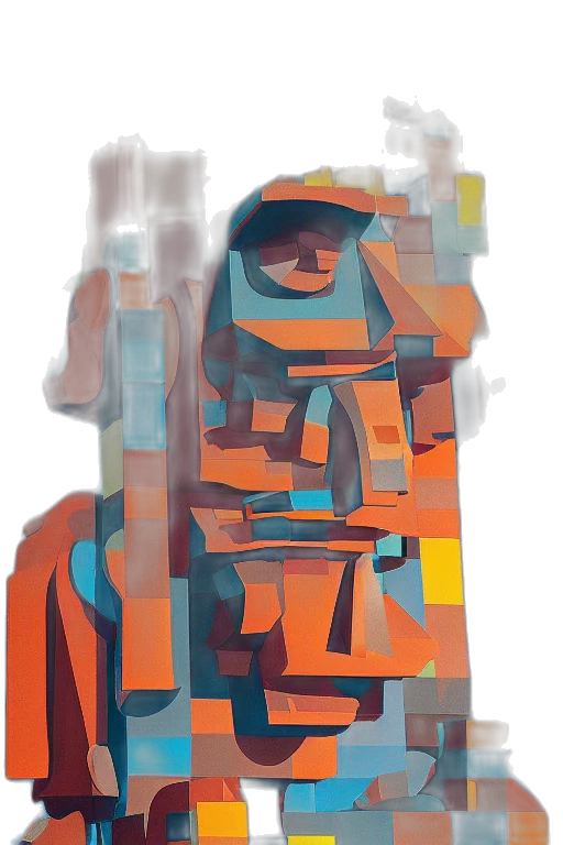 face, robot, mask, bottle, concept art, watercolor, oil painting, 3d render transparent PNG cut-out
