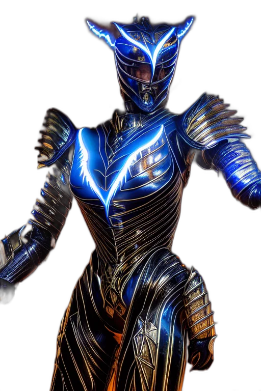 robot, jewelry, dress, concept art, 3d render, fantasy art, comic book art, blue transparent PNG cut-out