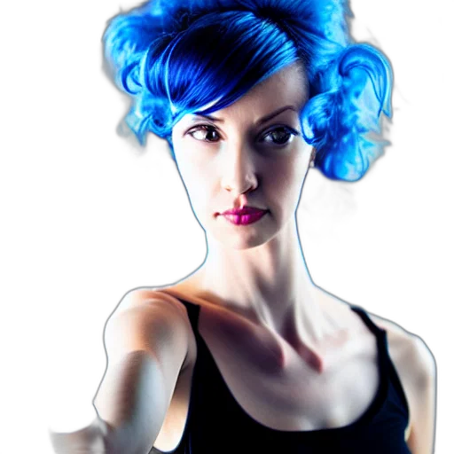 hair, photorealistic, concept art, cyberpunk transparent PNG cut-out