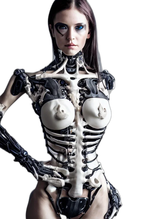 robot, dress, cyberpunk, 3d render, concept art, photorealistic, beautifull, anatomialy transparent PNG cut-out
