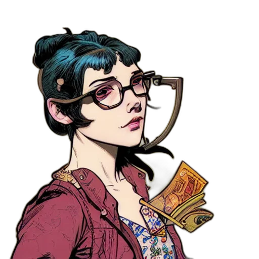 comic book art, concept art, cartoon, cyberpunk transparent PNG cut-out