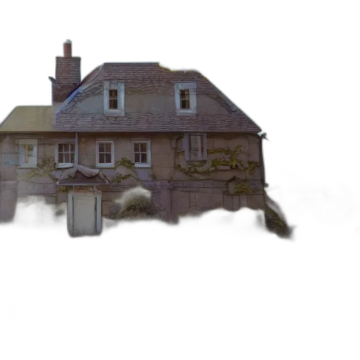 building, furniture, car, umbrella, concept art, 3d render, photorealistic, watercolor transparent PNG cut-out